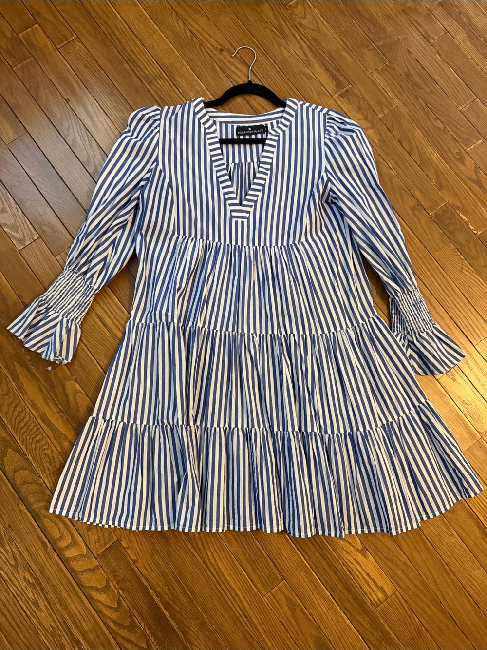 Blue and White Stripe Cotton Poplin Kenzo Dress